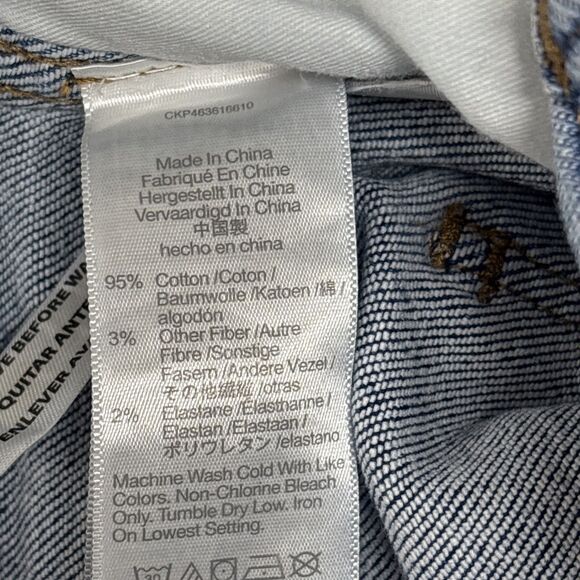 Madewell Stovepipe Jeans Size 26 Blue Straight Leg Stretch Denim High Rise NF121 - Picture 8 of 12